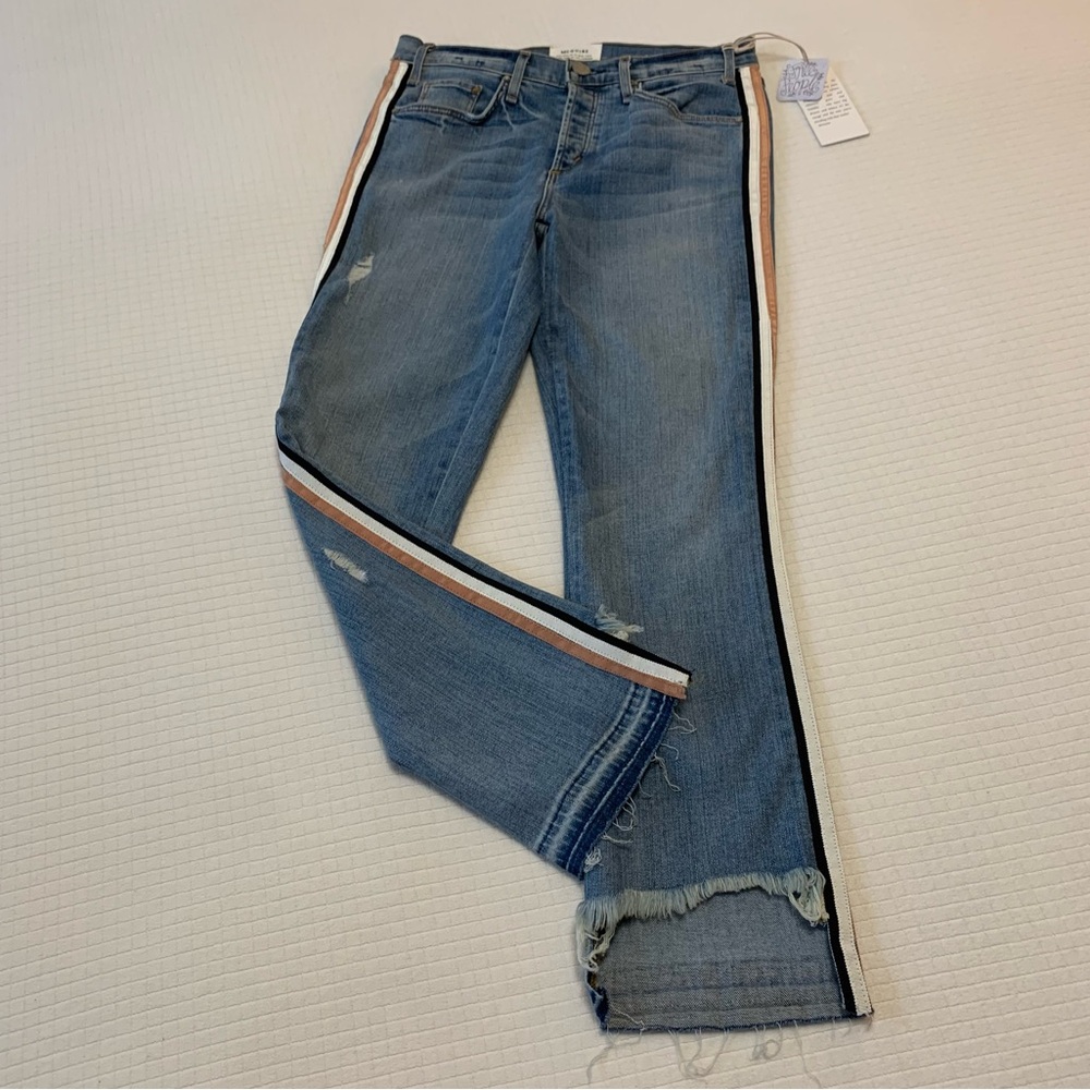 NWT Free People ‘McGuire’ ribbon accent cropped jeans